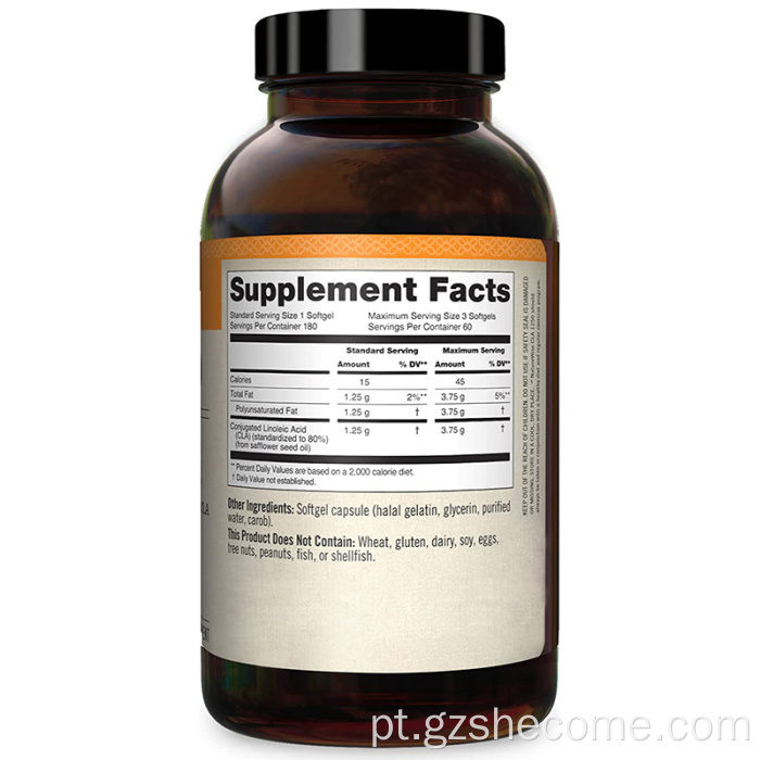 Suplemento de ácido linoléico conjugado com CLA para mulheres